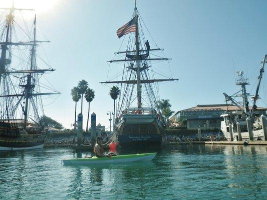 Ventura Harbor kayaking with friends