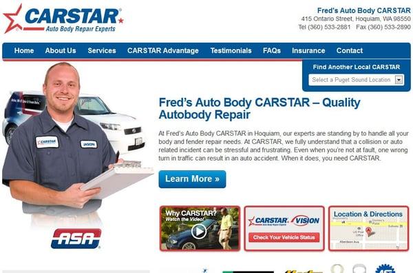 Fred's Auto Body CARSTAR Website