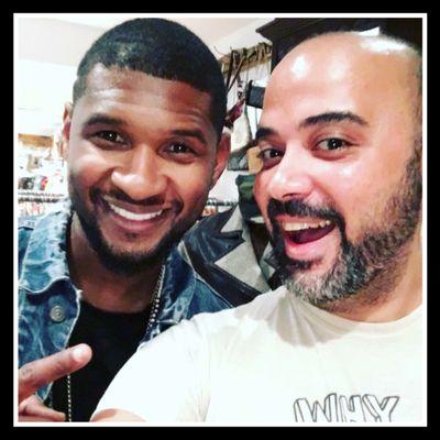 Singer Usher Supporting Our Store . Few Years Ago