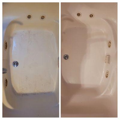 Jacuzzi before and after