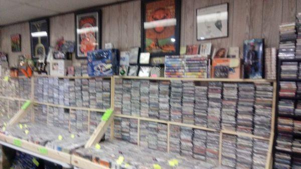 The Wall of CDs. 100s to choose from.