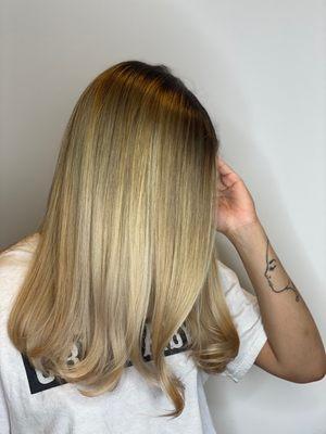 Balayage and haircut