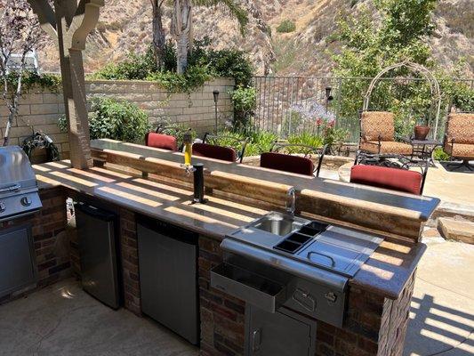 Outdoor granite counter