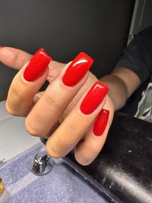 Structured gel manicure