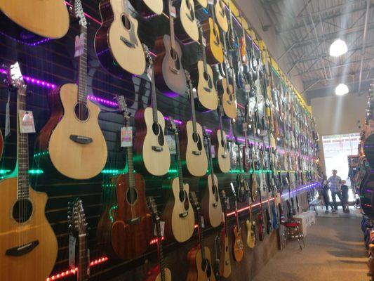 Wall of guitars!