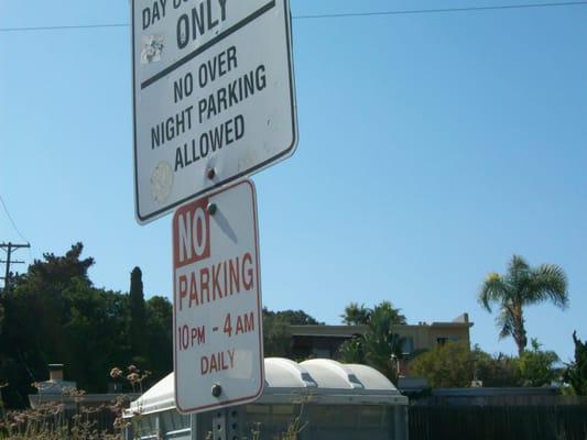 No overnight parking here in the Pond parking lot.