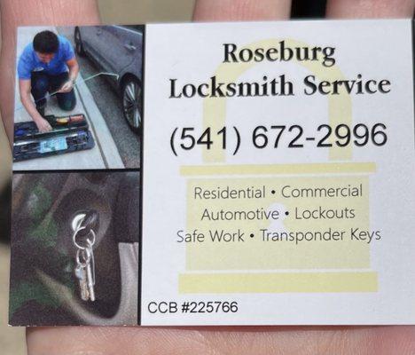 Roseburg Locksmith Service