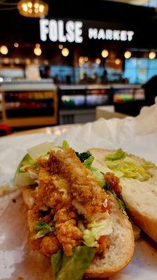 Fried fish po boy