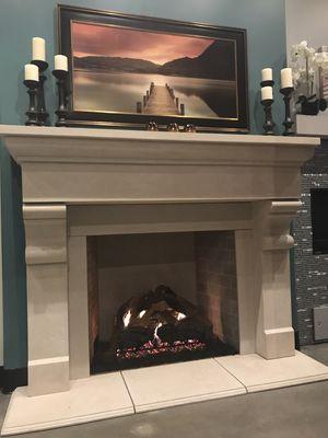 Isokern Magnum 48 Fireplace with Francois and Co. Mantel