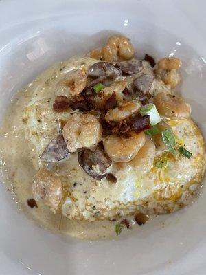 Shrimp and Grits + Egg