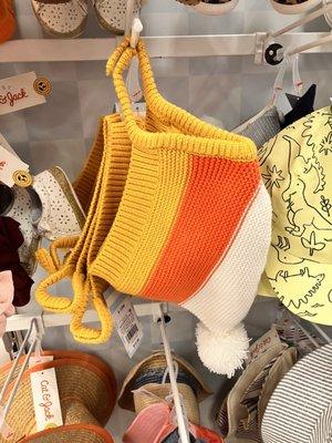 Cute candy corn baby hat