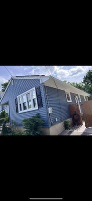 New siding soffit and gutters