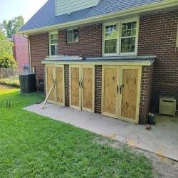 Built these new doors on an outside storage area.