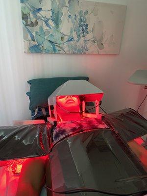 My Relaxing Red Light Therapy Session!