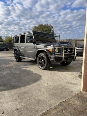 2016 Mercedes G63 50,000 mile service and catless down pipes and tune.