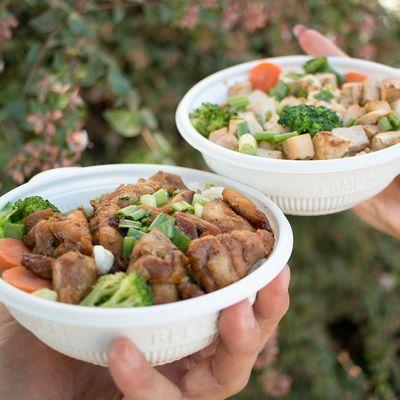 Chicken bowl and Tofu bowl