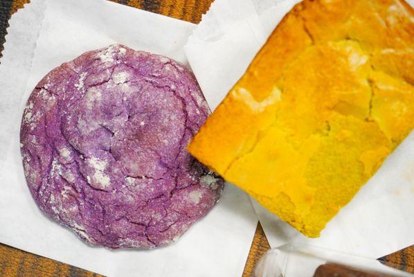 Ube Mochi Cookie & Matcha Brownie