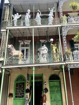 Outside of the Royal Mask shop.. hence Mardi Gras