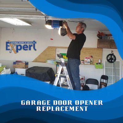 A complete garage door opener replacement by Expert Garage Doors and Gates, Inc.