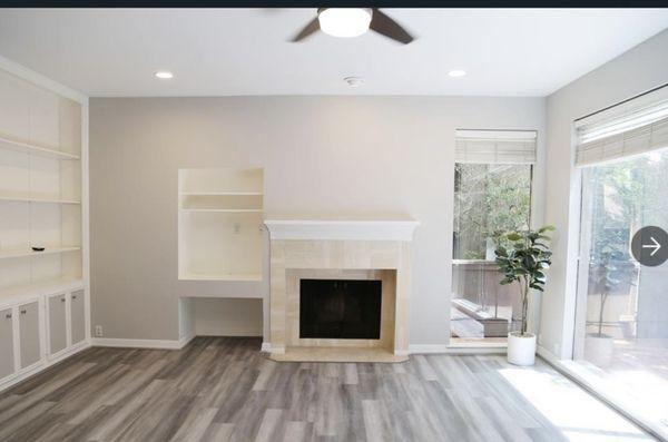 Before Living Room. 1990's marble surround with prefab mantle.