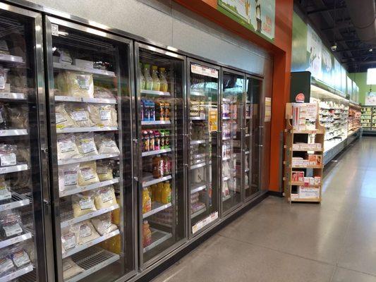 Refrigerated foods section.