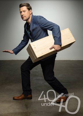 Our winemaker Jeff in Wine Enthusiast magazine top 40 under 40 Tastemaker in America.