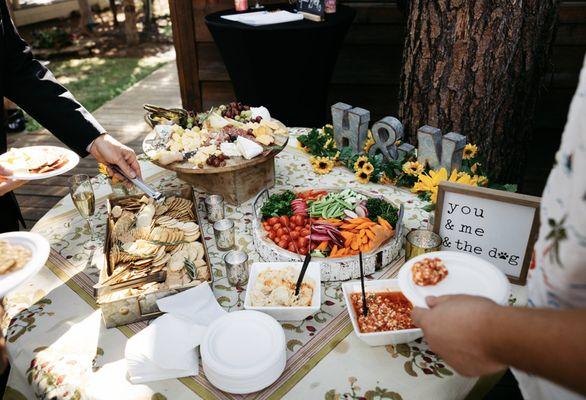 Grazing Station at our summer wedding.