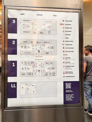 Map of the museum. Not sure why everyone just stops and stares at it... TAKE A PICTURE! IT'LL LAST LONGER! (We all heard that growing up.)