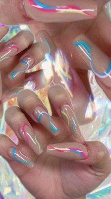 Our swirley nails.