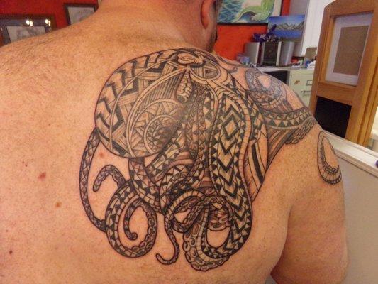 Polynesian tribal octopus by Zack