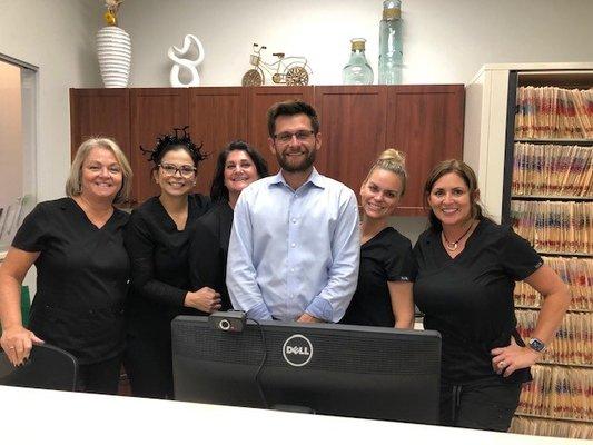 Impromtu pic of some of Smile Naples' team members after a great week in dentistry! (Oh and it was right before Halloween!)