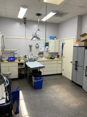 Dental cleaning treatment area