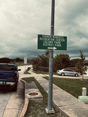 Sign on colony Drive