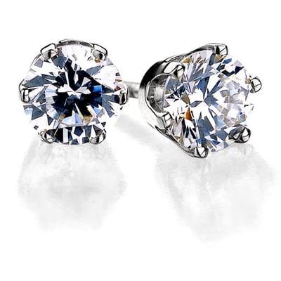 Fine selection of matched diamond earrings in your choice of white or yellow gold or platinum.