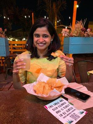 Abee gorging on chips & salsa