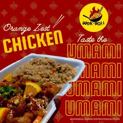 Orange Zest Chicken with Fried Rice. Come taste the Umami!