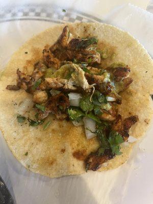 Chicken street taco (extra seasoning)