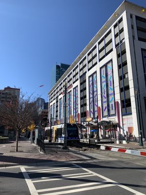 Train by First Ward Park, Downtown Charlotte, NC