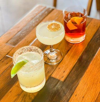 A delicious cocktail trio. At Nomad, you'll be sure to find a drink you want to keep sipping.