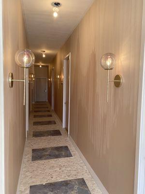 Come walk down our path to your treatment room. The final touches are almost done!