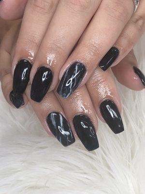 Black w/ black marble