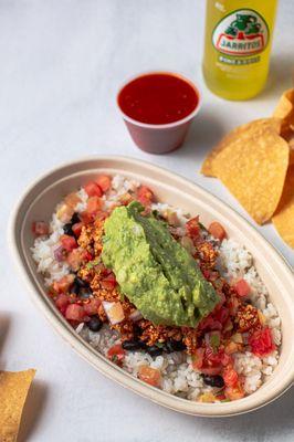 Spicy tofu bowl add guac