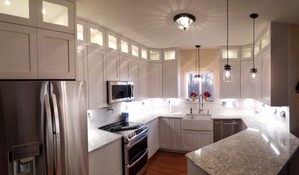 This is another BEAUTIFUL under cabinet lighting job from our team of electricians in St. Charles MO.