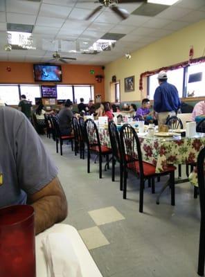 The dining area.