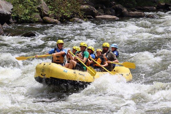 Rafting with family