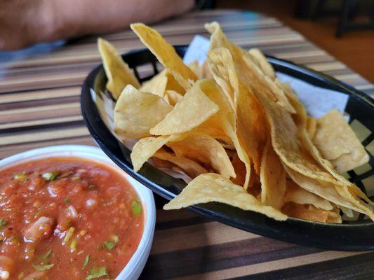 Super thin and light, bet you cannot eat just one.  And their salsa?  Perfecto!