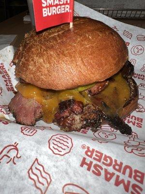 Double Smoked Bacon Brisket Burger