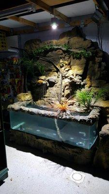 Custom designed and manufactured aquariums, ponds and waterfalls...indoors and outdoors.