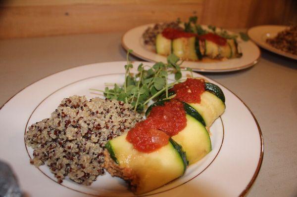 Vegan Manicotti with Cashew Cream Tofu Marinara and Quinoa