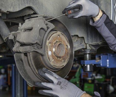 If your brakes are making noise, come see us at Tyler's Car Care! We can help you!